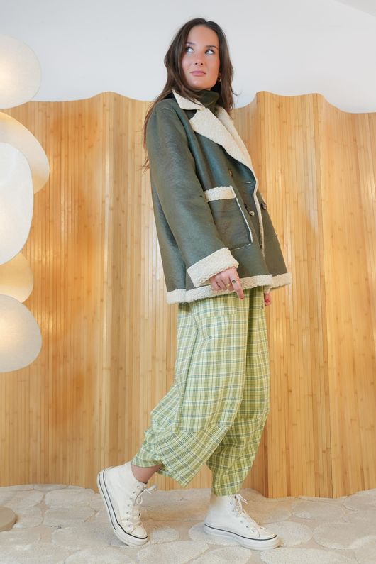 Shearling Flight Jacket Khaki /33=